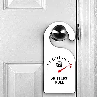 Funny Caravan & Campervan Door Hanger – Shitters Full