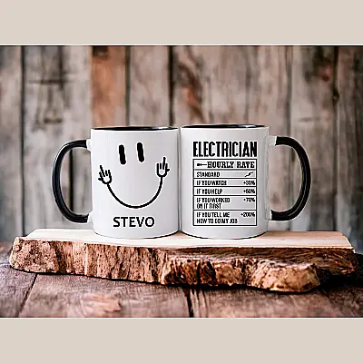 Personalised Funny Electrician Mug