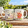 Fine China Country Animal Mug – Highland Cow or Farm Friends