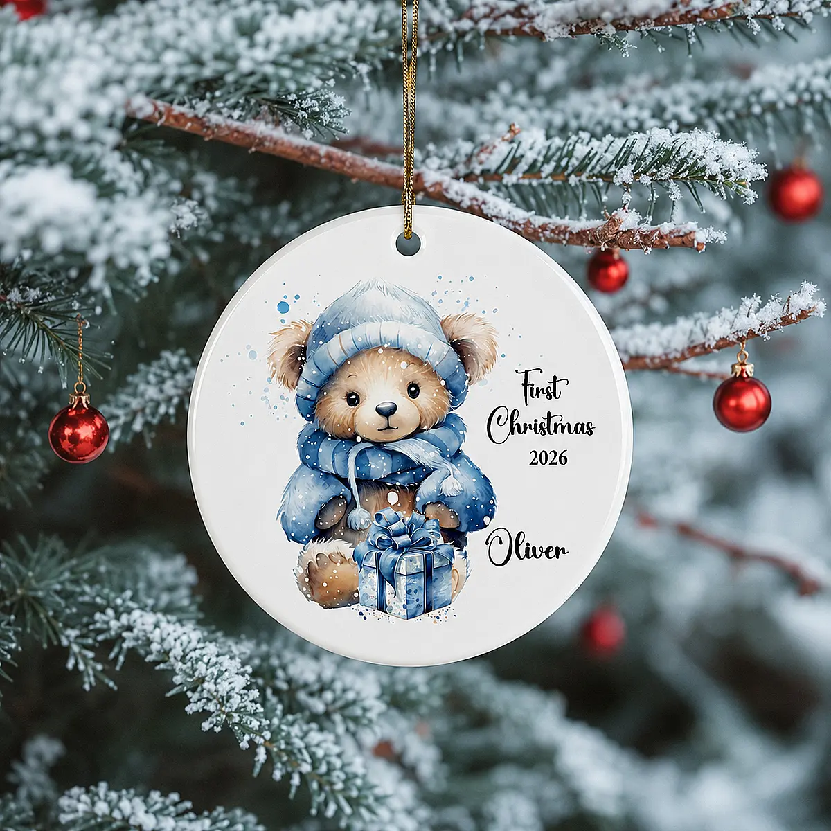 Personalised Baby’s First Christmas Ceramic Decoration