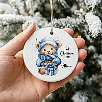 Personalised Baby’s First Christmas Ceramic Decoration