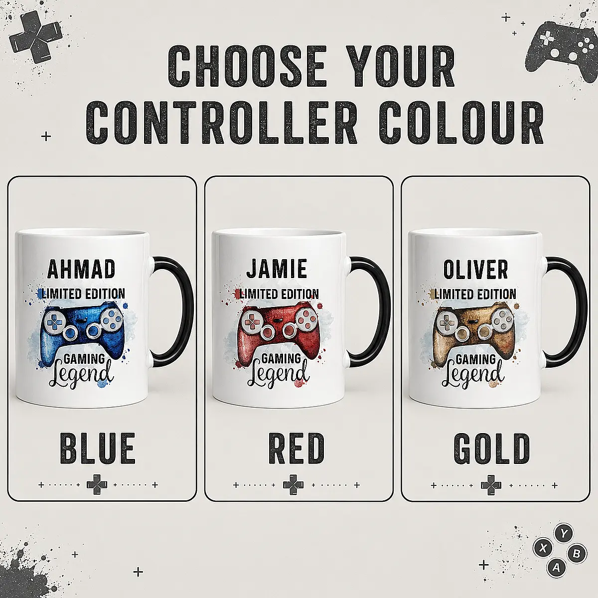 Personalised Gaming Legend Mug – Choice of Colours