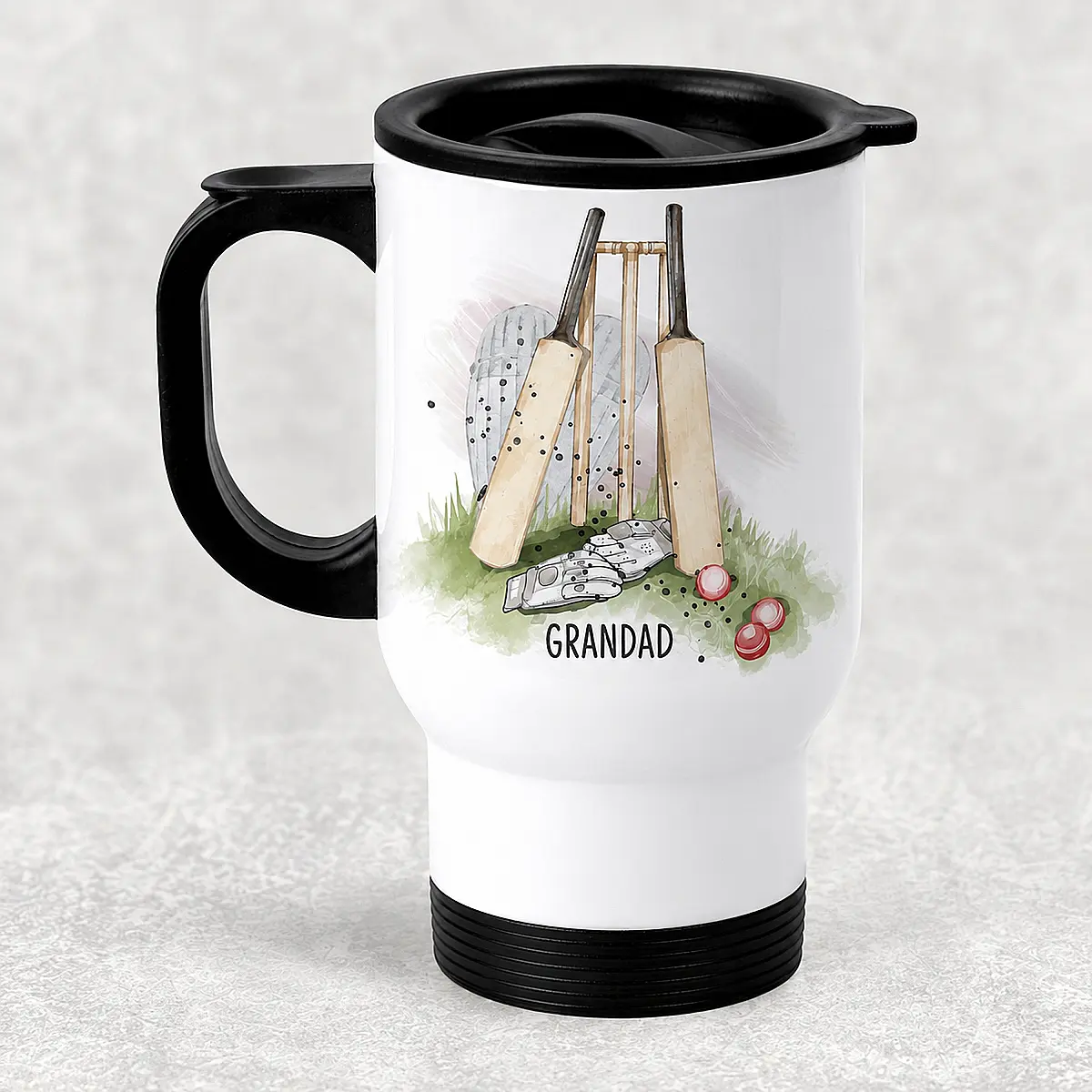 Personalised Cricket Travel Mug