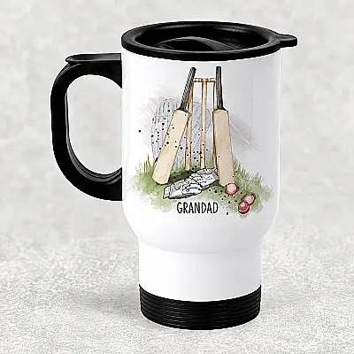 Personalised Cricket Travel Mug