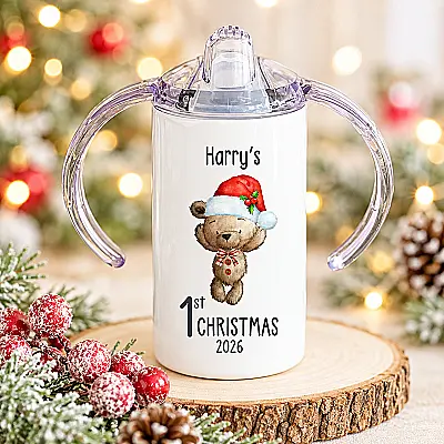 Personalised Baby’s First Christmas Sippy Cup