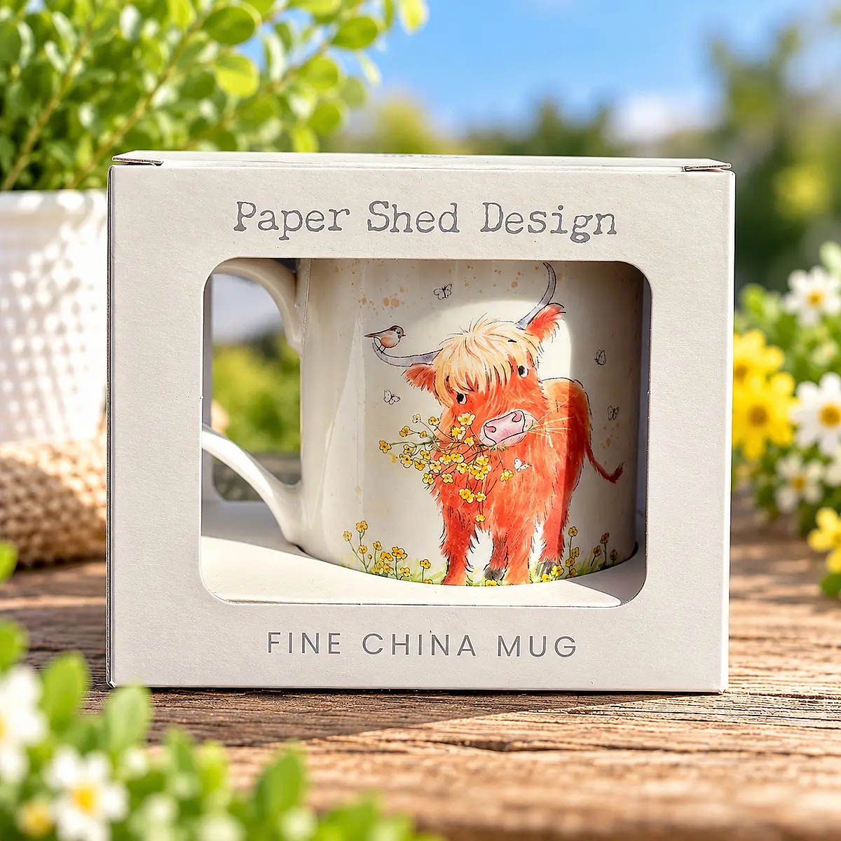 Fine China Country Animal Mug – Highland Cow or Farm Friends