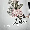 Personalised Floral Initial Travel Mug