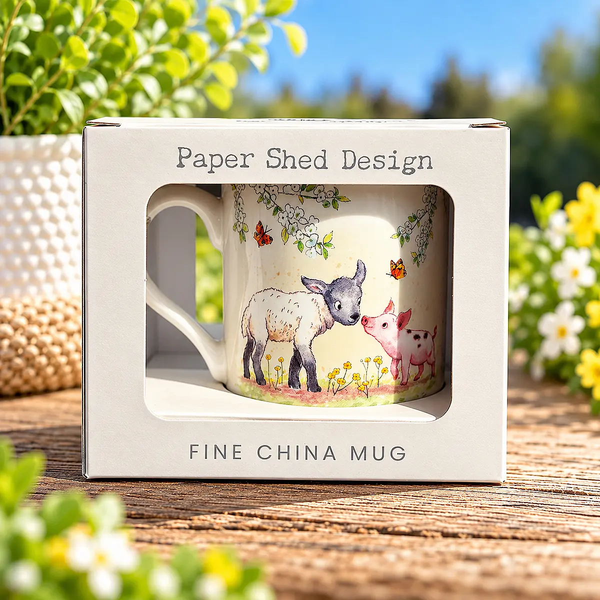 Fine China Country Animal Mug – Highland Cow or Farm Friends