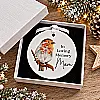 Personalised Robin Memorial Ceramic Decoration – In Loving Memory Christmas Ornament