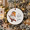 Personalised Robin Memorial Ceramic Decoration – In Loving Memory Christmas Ornament