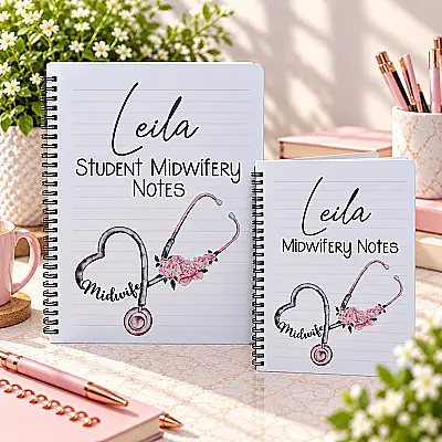 Personalised Midwife & Student Midwife Notebook – A4 or A5