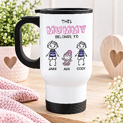 Personalised Family Travel Mug – Build Your Own