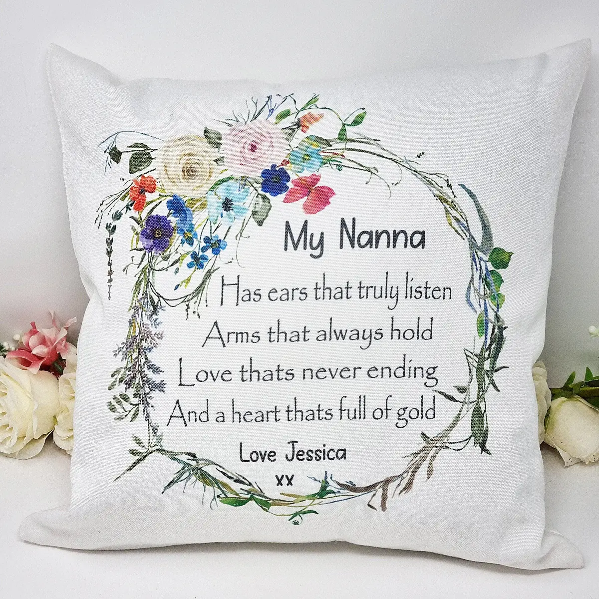 Personalised Poem Cushion for Mum, Nana or Grandma