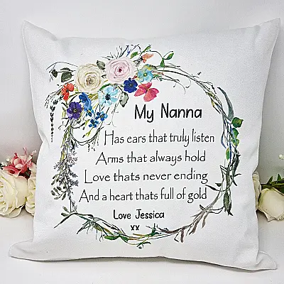 Personalised Poem Cushion for Mum, Nana or Grandma