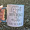 Personalised Never Forget the Difference You Make Mug