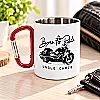 Personalised Born to Ride Carabiner Mug