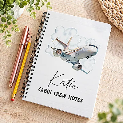 Personalised Cabin Crew Notebook – A4 or A5