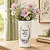 Personalised Floral Ceramic Vase for Mum or Grandma