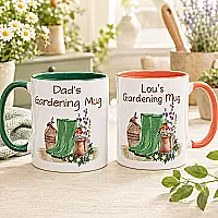 Personalised Gardening Mug – Green or Orange
