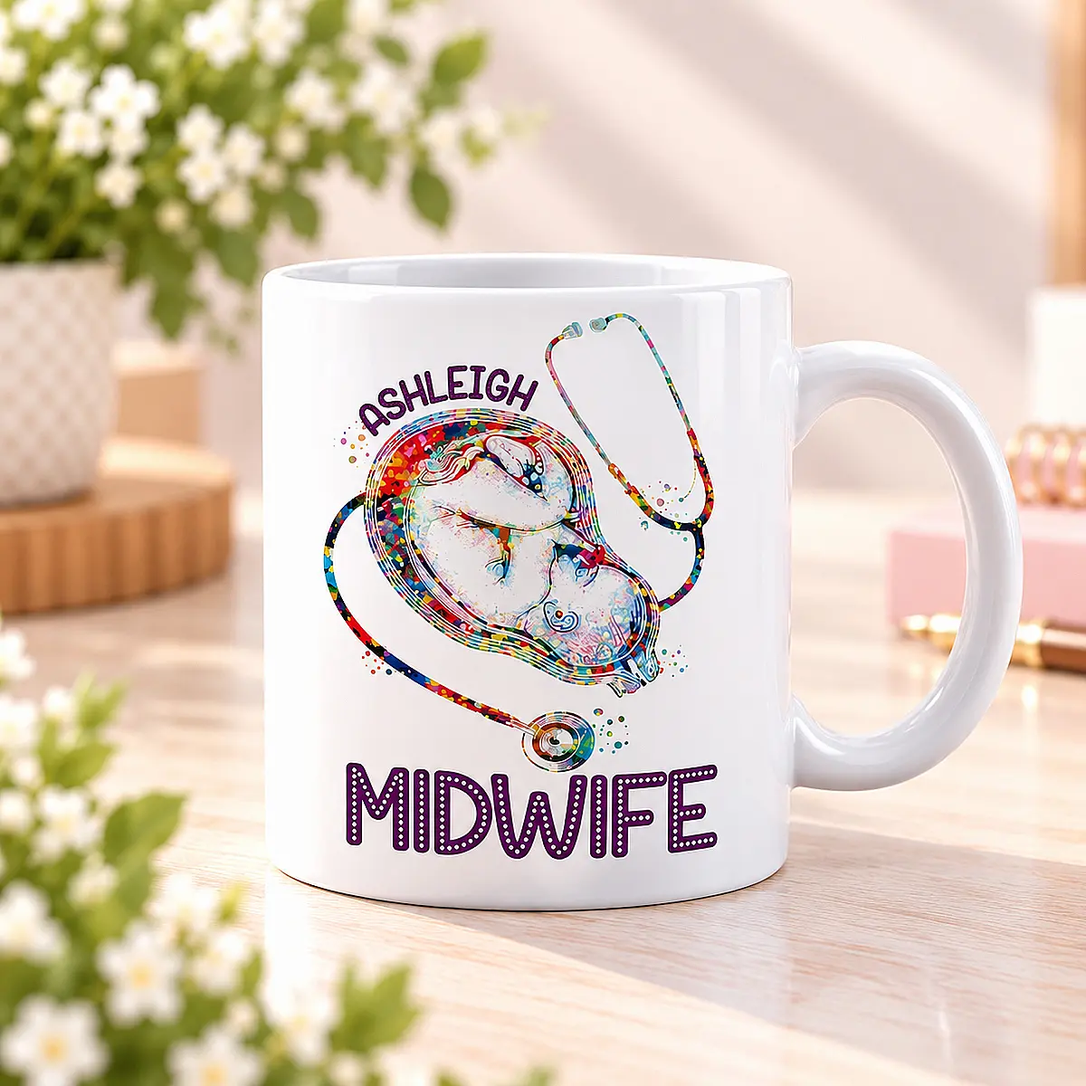 Personalised Midwife Mug – Student or Qualified Midwife