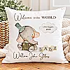 Personalised Welcome to the World Baby Cushion