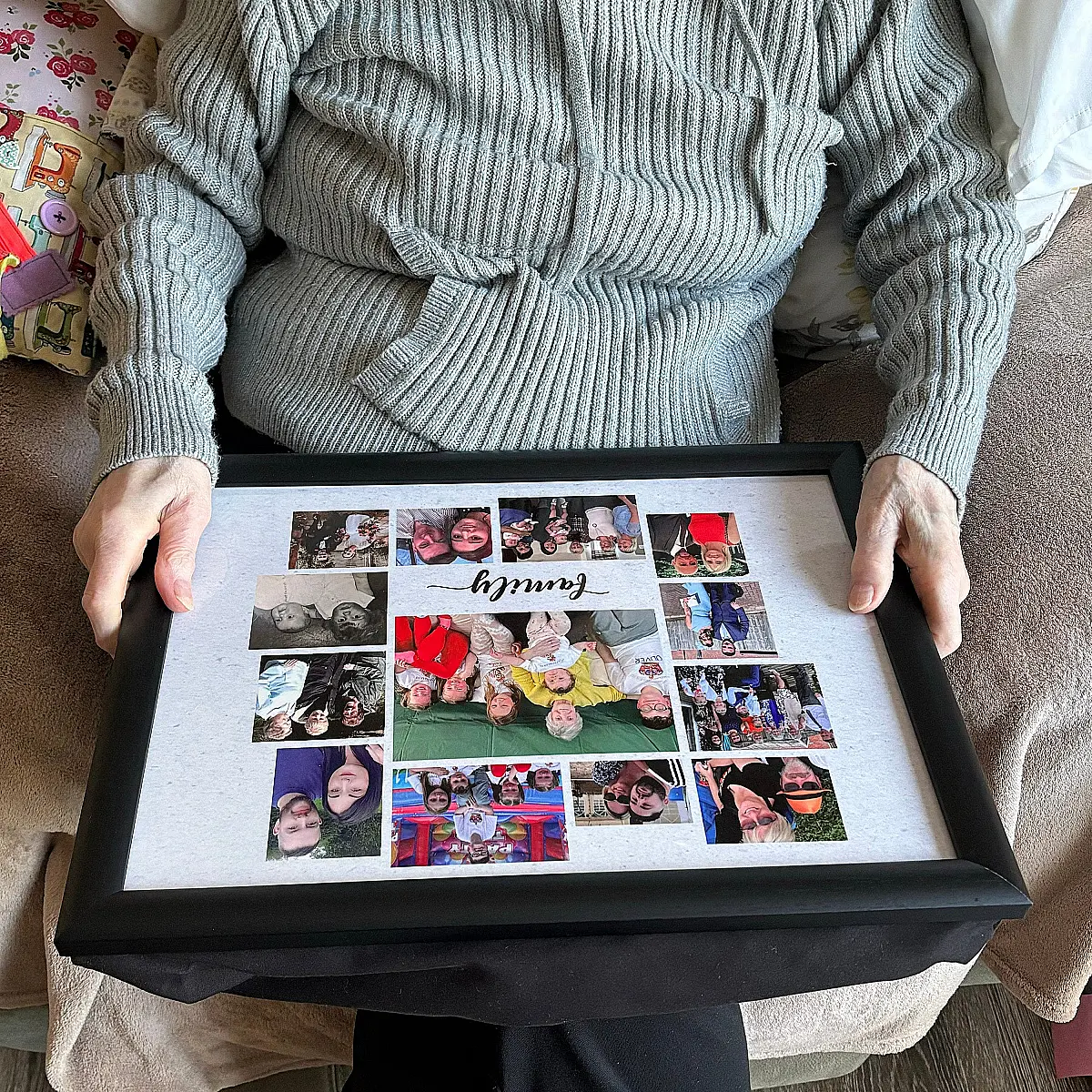 Personalised Family Photo Lap Tray – 13 Photos