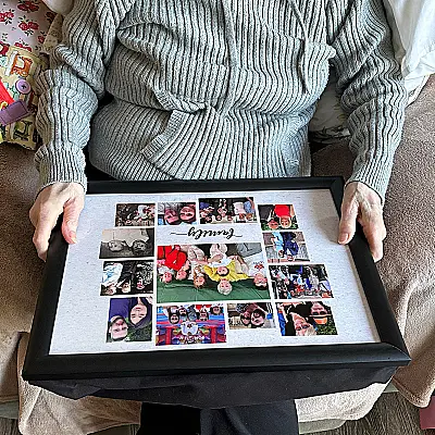 Personalised Family Photo Lap Tray – 13 Photos