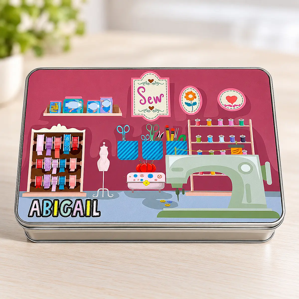 Personalised Sewing &amp; Craft Tin