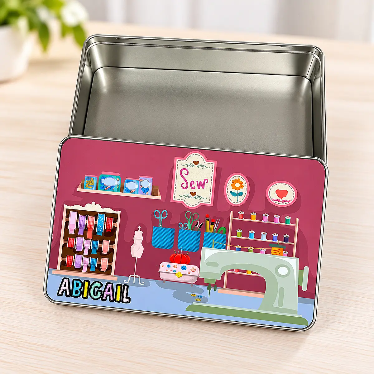 Personalised Sewing &amp; Craft Tin