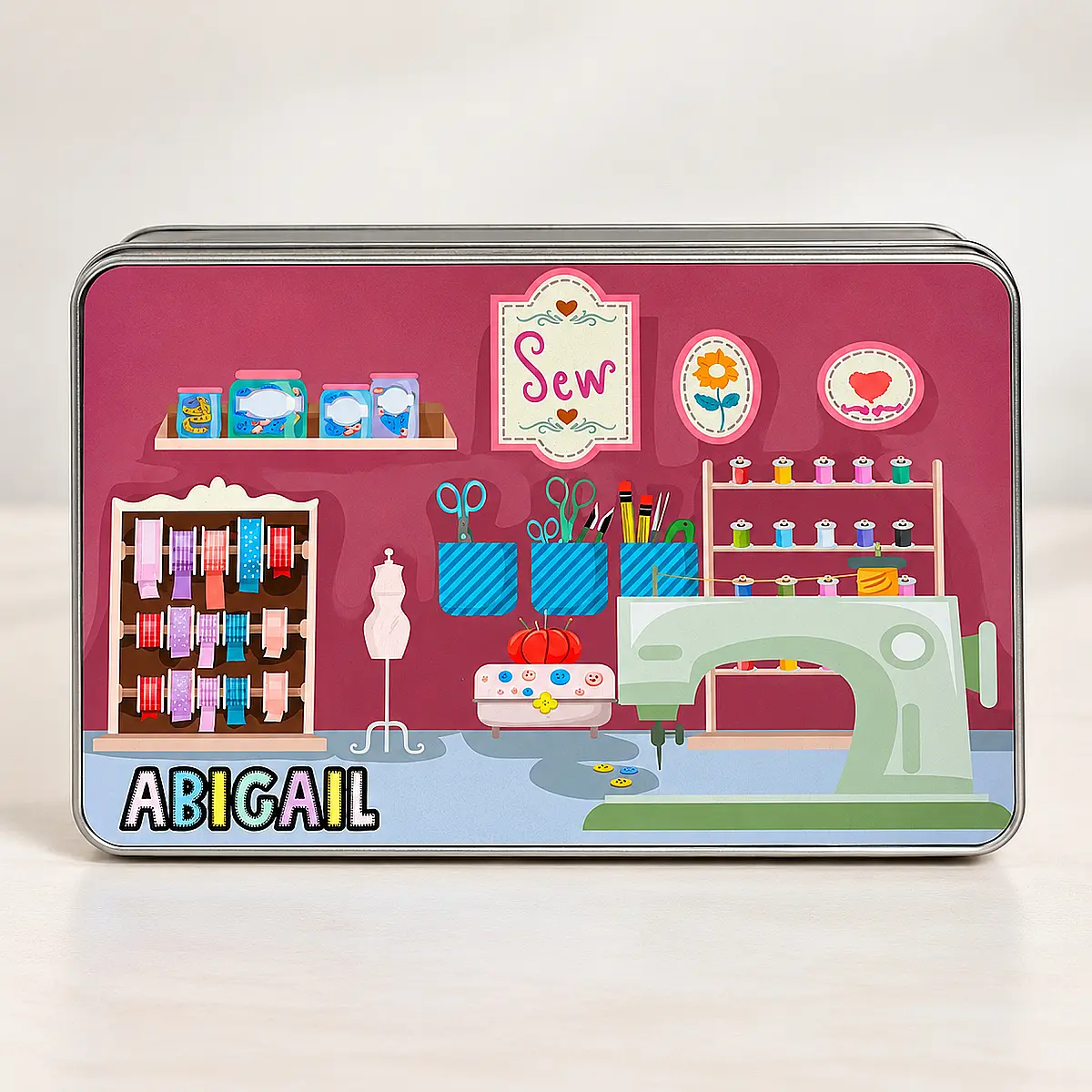 Personalised Sewing &amp; Craft Tin
