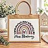 Personalised Rainbow Teacher Jute Bag