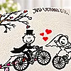 Personalised Wedding Cushion – Bride &amp; Groom Keepsake