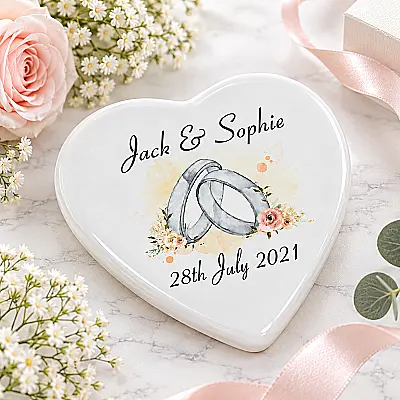 Personalised Wedding Heart Ornament