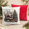 Personalised Santa Christmas Cushion – Red &amp; White