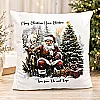 Personalised Santa Christmas Cushion – Red &amp; White