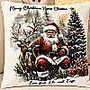 Personalised Santa Christmas Cushion – Red &amp; White