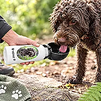 Personalised Dog Water Bottle with Photo &amp; Name – 600ml