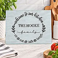 Personalised Family Glass Chopping Board