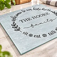 Personalised Family Glass Chopping Board