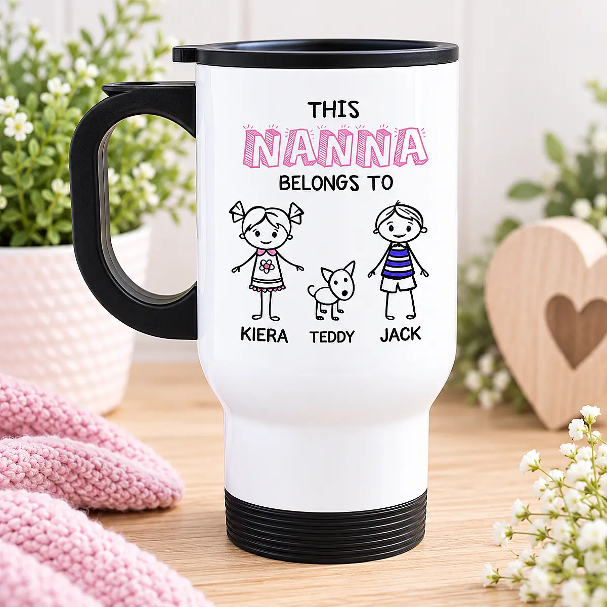 Personalised Family Travel Mug – Build Your Own