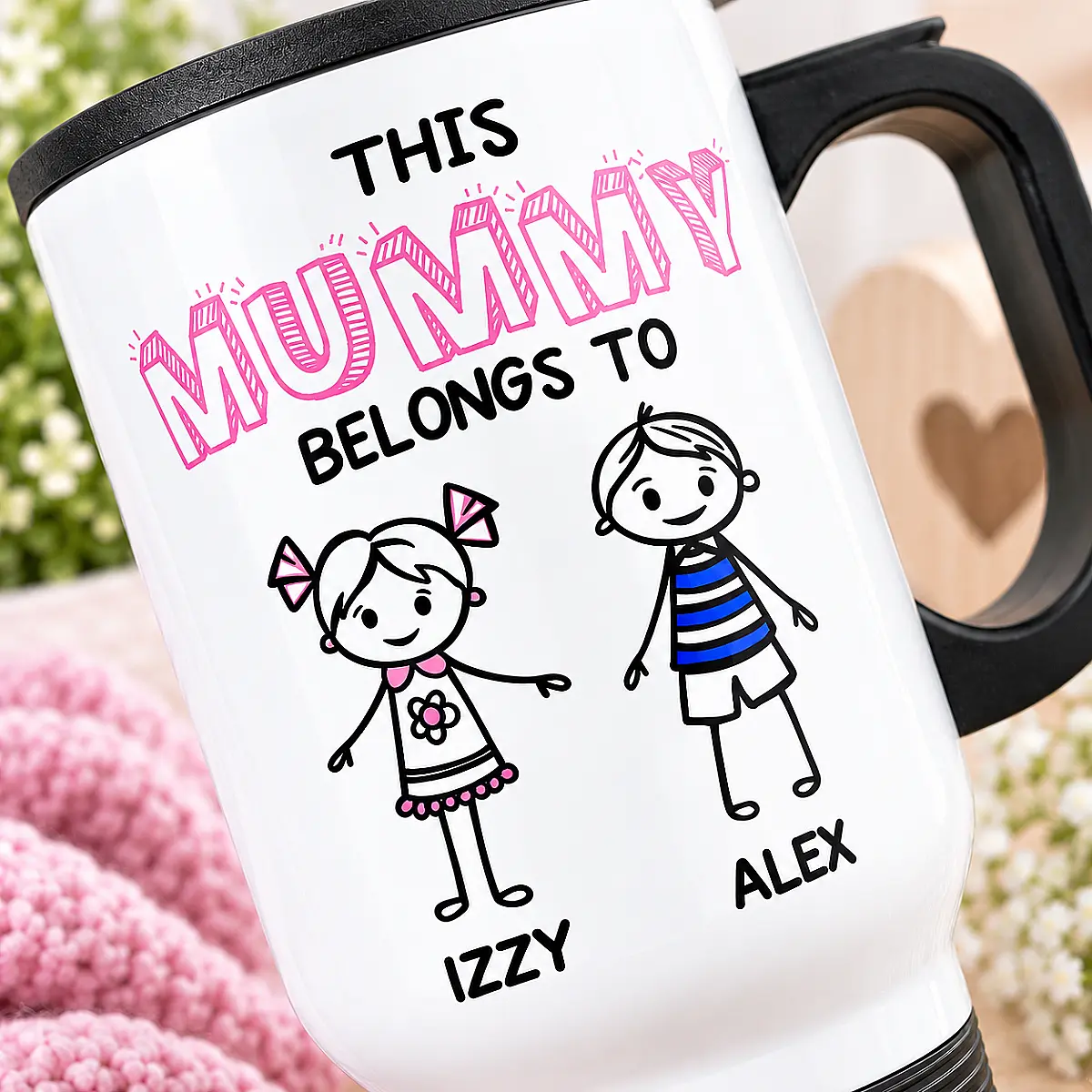 Personalised Family Travel Mug – Build Your Own