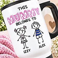 Personalised Family Travel Mug – Build Your Own