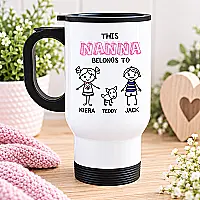 Personalised Family Travel Mug – Build Your Own