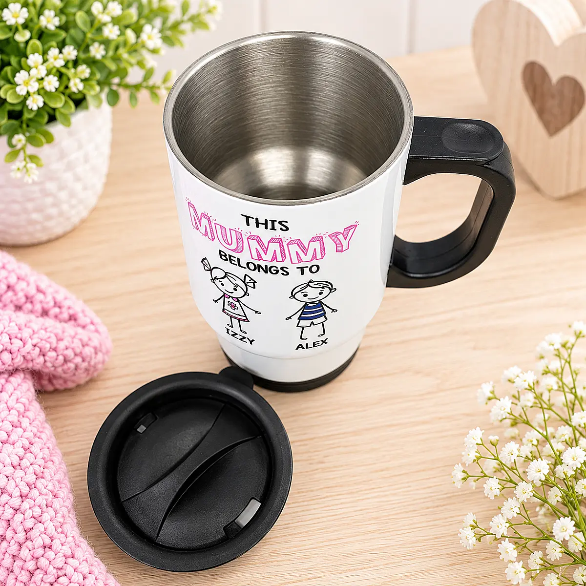 Personalised Family Travel Mug – Build Your Own