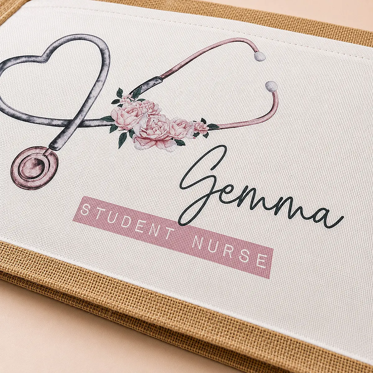 Personalised Healthcare Jute Bag – Name &amp; Profession