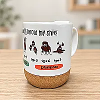 Personalised Nurse Bristol Stool Chart Mug – Funny Healthcare Gift with Lid &amp; Cork Base