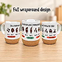 Personalised Nurse Bristol Stool Chart Mug – Funny Healthcare Gift with Lid &amp; Cork Base