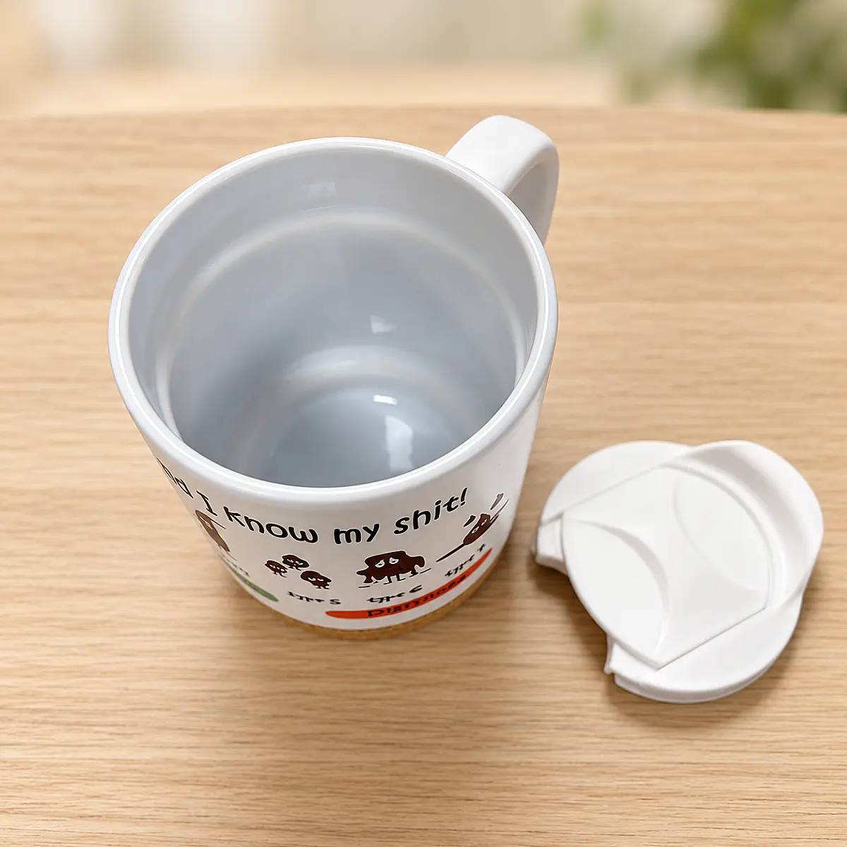 Personalised Nurse Bristol Stool Chart Mug – Funny Healthcare Gift with Lid &amp; Cork Base