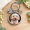 Personalised Pet Photo Keyring with Charms &amp; Gift Box