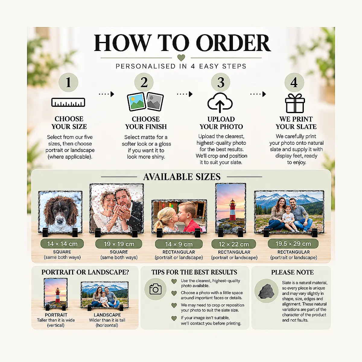 Personalised Photo Slate – Your Own Photo